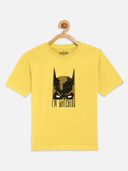 Kidsville - Batman Printed Yellow T-Shirt for Boys
