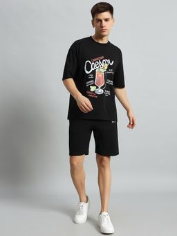 Griffel - Printed Oversized Black Co-Ord (Set of 2)