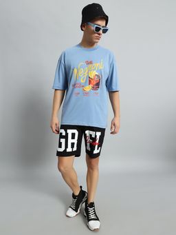 Griffel - Printed Sky Blue Co-Ord (Set of 2)