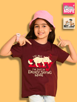 Nusyl - Girls Printed Cotton Blend Oversized T-Shirts (Set of 3)