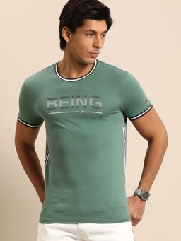 Being Human - Men Printed Green T-Shirt