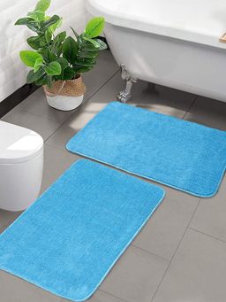 Saral Home - Microfiber Bath Mat Pack Of 2 (Turquoise, 50 x 80 cm)