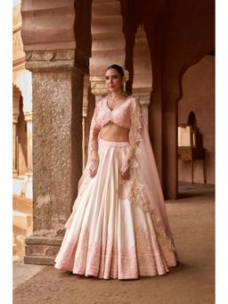 Sheetal Batra - Pink Embroidered Lehenga with Blouse and Dupatta