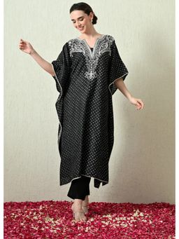 OHH CROW - Black Embroidered Kaftan and Pant