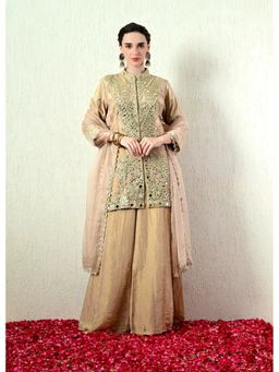 OHH CROW - Beige Colour Jacket and Sharara with Dupatta