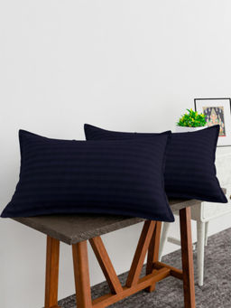 Kuber Industries - Navy Blue Striped Pattern Pillow Covers (Pack of 2)