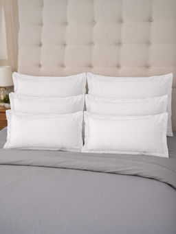 Kuber Industries - White Breathable & Soft Cotton Pillow Covers (Pack of 6)