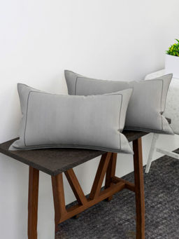 Kuber Industries - Grey Cotton Pillow Covers (Pack of 2)
