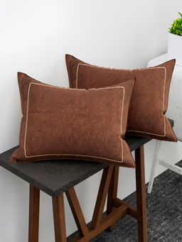Kuber Industries - Brown Abstract Cotton Pillow Covers (Pack of 2)