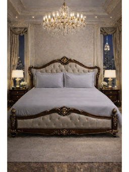 MULBERRY LIVING - Grey Grand Mansion Tencel 350TC Bedsheet with 2 Pillow Covers (King)
