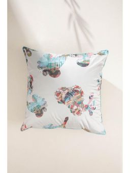 Freedom Tree - Palmyrah White Velvet Square Cushion Cover (24X24 Inches)