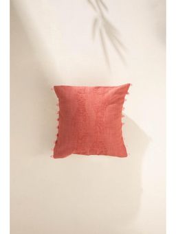 Freedom Tree - Taram Embroidered Red Pepper Square Cushion Cover (16X16 Inches)