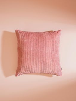 Pure Home + Living - Pink Textured Cotton Cushion Cover (16X16 Inches)
