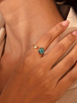 Pipa Bella by Nykaa Fashion - Gold Plated Evil Eye Finger Ring