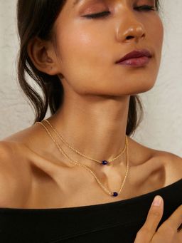 Pipa Bella by Nykaa Fashion - Blue Stones Solid Chain