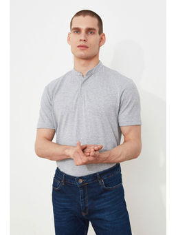 Trendyol - Man Grey Polo T-Shirt