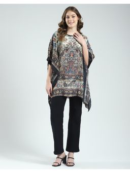 Monte Carlo - Womens Printed Round Neck Kaftan