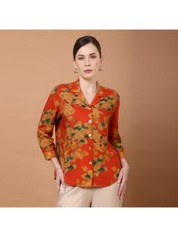 TAMISKA BY NARENDRA KUMAR - Flora Lapel Collared Shirt