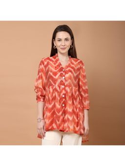 TAMISKA BY NARENDRA KUMAR - Ruby Ikkat Print Tunic