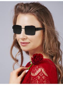 ROYALTAIL - Unisex Black Frame & Black Lens Vintage Sunglasses (58)