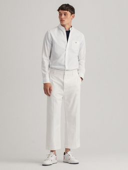 GANT - Men White Solid Regular Fit Shirt