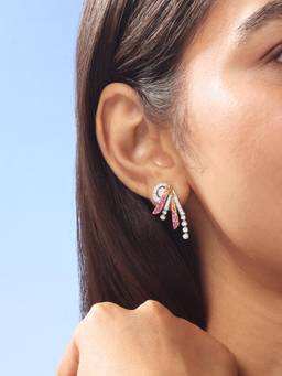 Mia by Tanishq - Radiant Aurora Diamond Drop Earrings