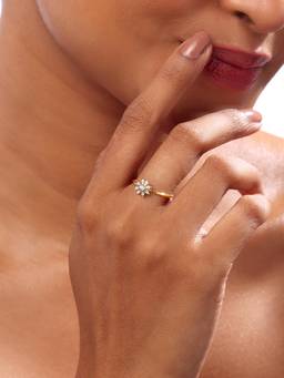 Mia by Tanishq - Starburst Spark Diamond Ring (1.72 Cm)