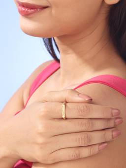 Mia by Tanishq - Radiant Minimal Gold Ring (1.64 Cm)