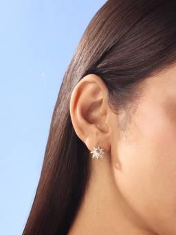 Mia by Tanishq - Solar Radiance Diamond Hoop Earrings