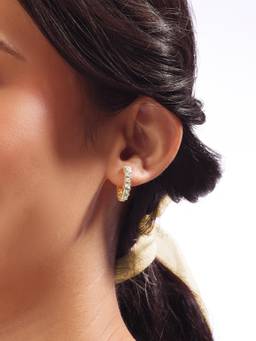 Mia by Tanishq - Linear Glow Diamond Hoop Earrings