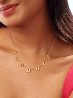 Mia by Tanishq - Delicate Radiant Gold Necklace