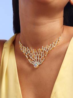 Mia by Tanishq - Radiant Opal and Diamond Necklace
