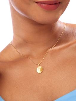 Mia by Tanishq - Radiant Sculpted Gold Necklace