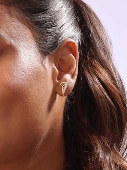 Mia by Tanishq - Graceful Wing Diamond Stud Earrings