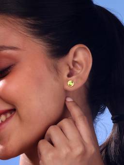 Mia by Tanishq - Radiant Sunset Gold Stud Earrings