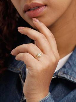 Mia by Tanishq - Hexagon Gleam Diamond Ring (1.64 Cm)