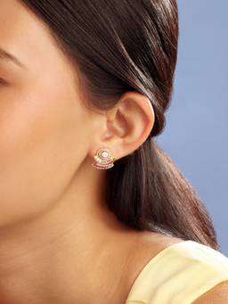 Mia by Tanishq - Radiant Horizon Sapphires and Diamond Stud Earrings