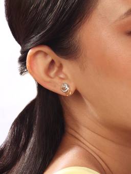Mia by Tanishq - Solar Swirl Diamond Stud Earrings