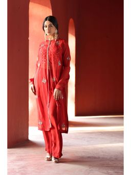 EESHA GUPTA - Pink Kali Kurta Set With Fida Dupatta