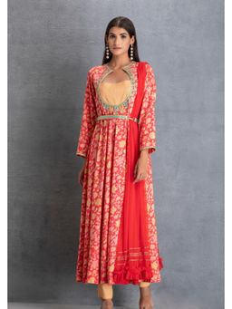 EESHA GUPTA - Gauri In Lotus Embroidered Shaded Kurta Bottom Set