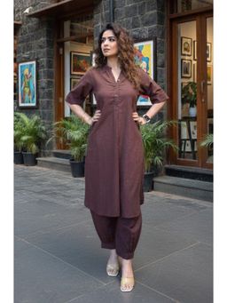 Ishnya - Rozana - Am To Pm Brown Co-Ord Set