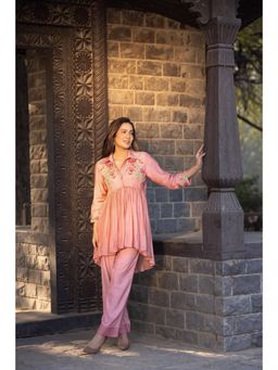 Kahani Lush - Peach 2 Piece Cord Set