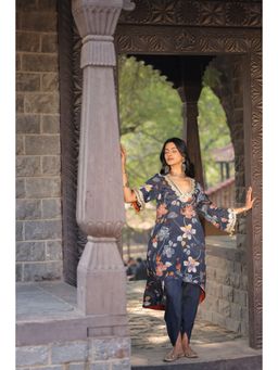 Kahani Lush - Mirror Work Printed Dhoti Set