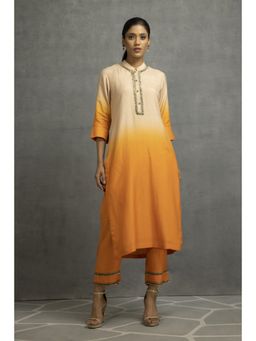 Kahani Lush - Ombre Straight Kurta With Handcrafted Embellishment