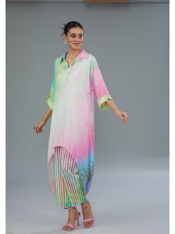 Kahani Lush - Multi-Coloured Cotton Silk Digital Printed Co-Ord Set