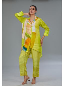 Kahani Lush - Green Cotton Silk Digital Printed Co-Ord Set