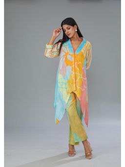 Kahani Lush - Multi-Coloured Cotton Silk Digital Printed Co-Ord Set