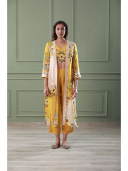 Kahani Lush - Yellow Cotton Silk Co-Ord Set
