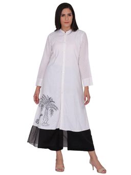 Kahani Lush - Front Open Straight Kurta With Chinese Collar