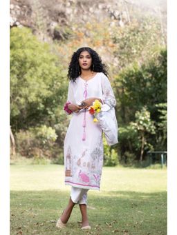 Kahani Lush - Straight Kurta With Palazzo Set Dori On Necklace